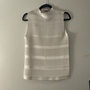 Nicola Sleeveless Ribbed Mock Neck Top